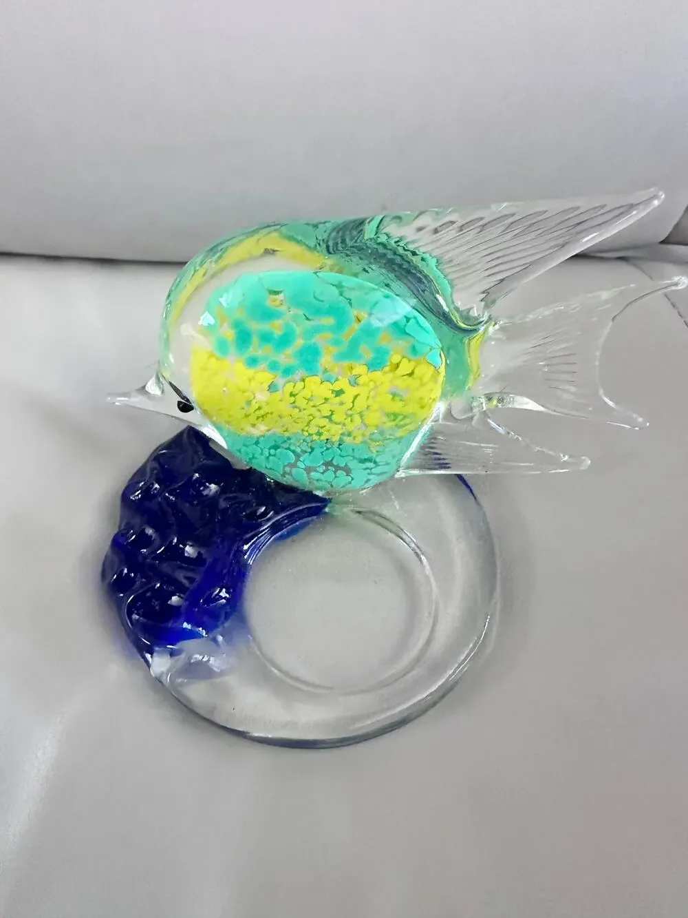 Blown Glass Tropical Fish Votive Candle Holder